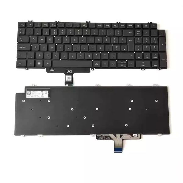 Klaviatuur 0R4FD8 UK ilma valgustuseta Dell Latitude 5520 5521 E5520