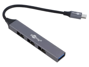 USB-jagaja Goobay USB-C - 4x USB-A, slim