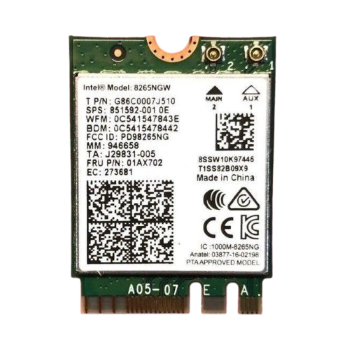 Võrgukaart INTEL 8265NGW  Wi-Fi 802.11b/g/n